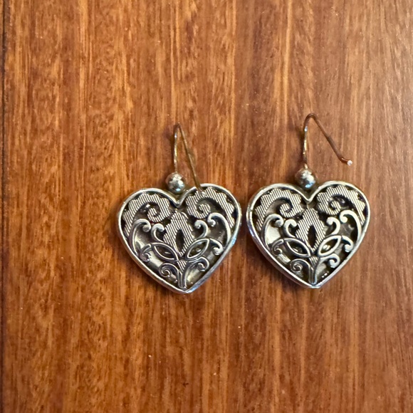 Brighton Spring Fever White Heart Earrings - Picture 2 of 2